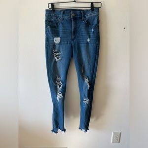 EXPRESS High Rise, Stretch +, Distressed Jean